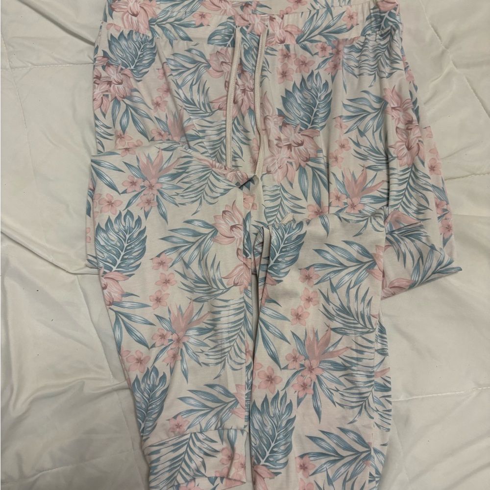 Rae Dunn Pink and Blue Floral Fabric